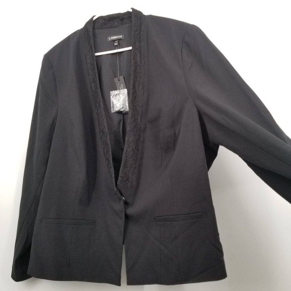 NWT Lane Bryant | Black Suite Coat Jacket - 28